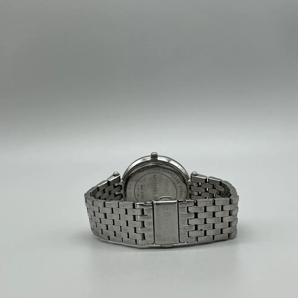 Michael Kors Womens Watch 39mm Silver Tone Crystals MK3190 New Battery 7